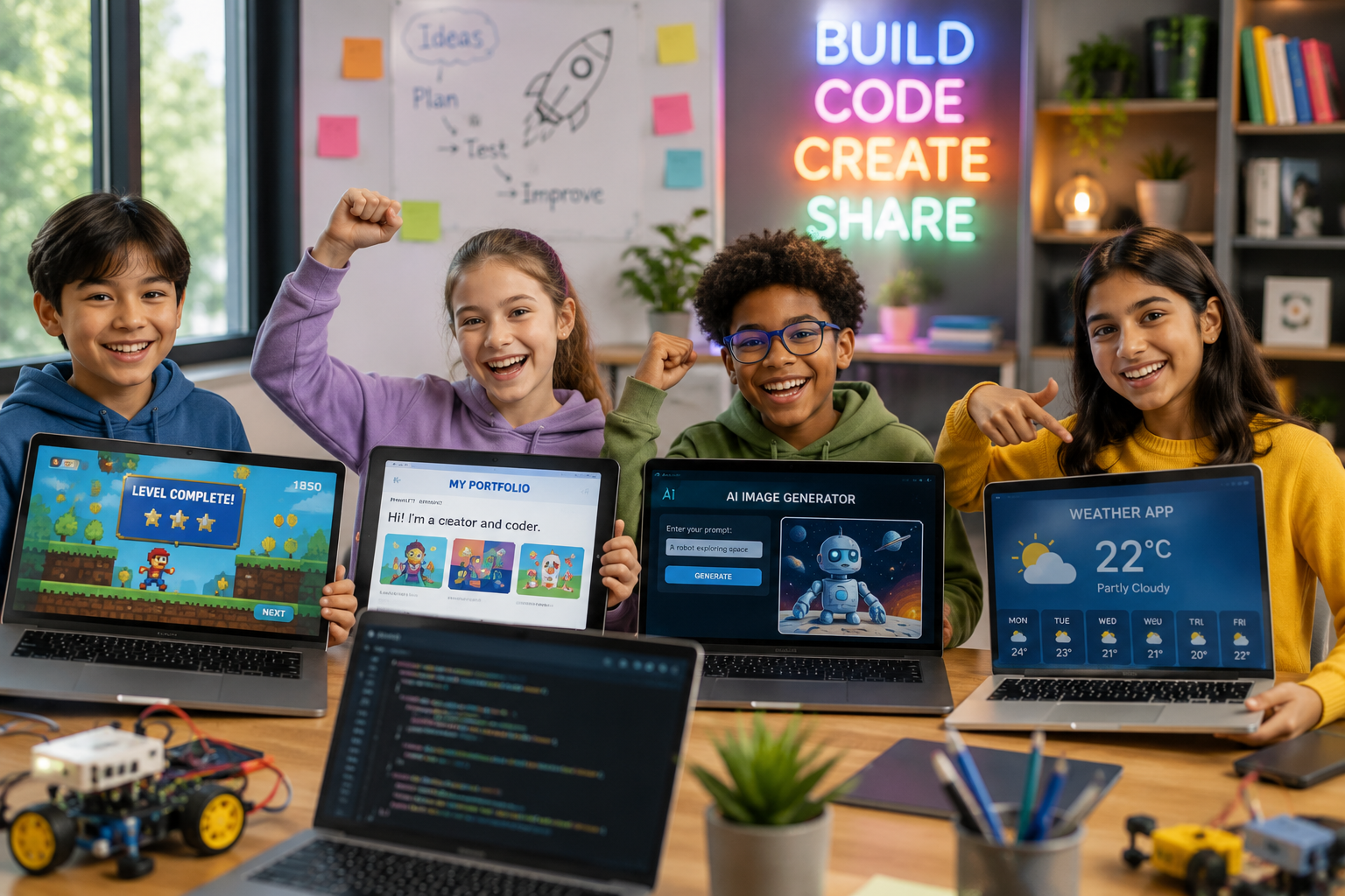From their first line of code to working creations